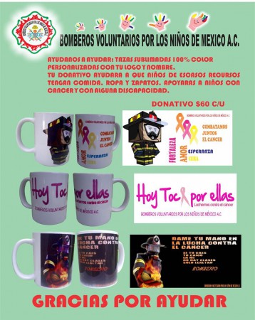 tazas sublimadas ¨apoyo cáncer¨